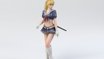 Картинка 3д+графика anime+ аниме блондинка взгляд девушка юбка кофточка