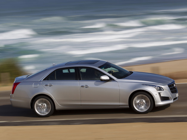 Обои картинки фото автомобили, cadillac, cts, eu-spec, светлый, 2014