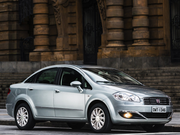 Обои картинки фото автомобили, fiat, linea, br-spec, 323, 2014, светлый