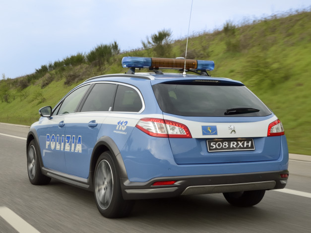 Обои картинки фото автомобили, полиция, peugeot, 508, rxh, polizia, 2014