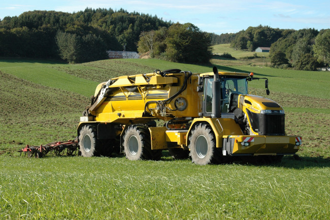 Обои картинки фото challenger terragator, техника, другое, поле, обработка, трактор