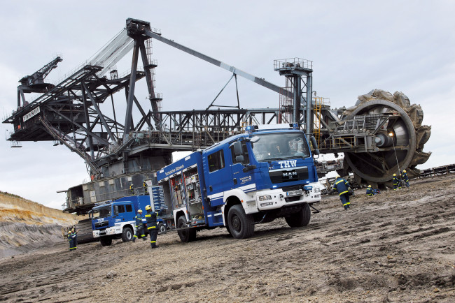 Обои картинки фото автомобили, man, роторный, экскаватор