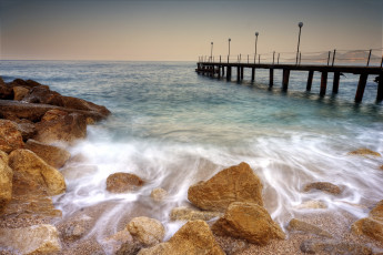 Картинка природа побережье пирс море лето