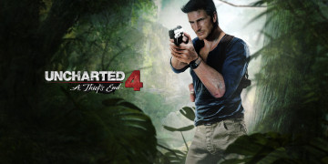 Картинка видео+игры uncharted+4 +a+thief`s+end ps4 uncharted 4 a thief's end naughty dog game nathan drake fan art мужчина playstation пистолет