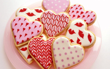 Картинка еда пирожные +кексы +печенье сердечки