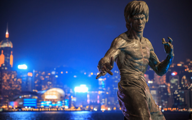 Обои картинки фото города, - памятники,  скульптуры,  арт-объекты, bruce, lee, hong, kong, памятник, брюс, ли