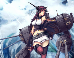 Картинка аниме kantai+collection shou mai kantai collection nagato kancolle