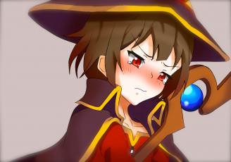 Картинка аниме kono+subarashii+sekai+ni+shukufuku+wo мэгумин девушка