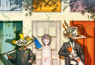 Картинка аниме оружие +техника +технологии роботы девочка арт asgr