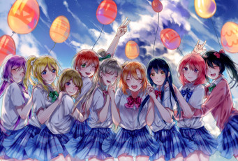 Картинка аниме love+live +school+idol+project minami kotori kousaka honoka koizumi hanayo hoshizora rin ayase eri nishikino maki sonoda umi yazawa nico девочки toujou nozomi
