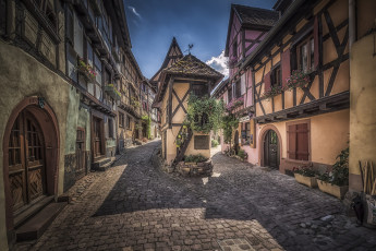Картинка eguisheim +france города -+улицы +площади +набережные дома мостовая