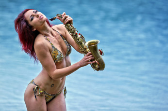 Картинка девушки -unsort+ рыжеволосые+и+другие взгляд лицо