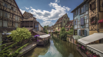 Картинка colmar +france города -+здания +дома дома канал