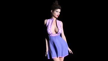 Картинка 3д+графика люди+ people девушка взгляд фон