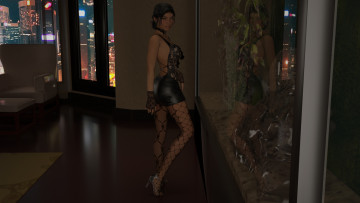 Картинка 3д+графика люди+ people фон интерьер взгляд девушка