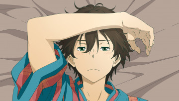 Картинка аниме hyouka парень взгляд фон