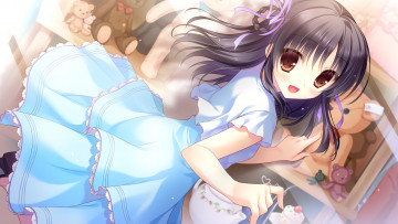 Картинка kimi+e+okuru+sora+no+hana аниме unknown +другое взгляд девушка фон