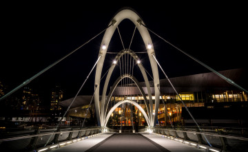 Картинка melbournes+seafarers+bridge города мельбурн+ австралия ночь мост огни