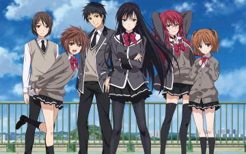 Картинка аниме unknown +другое девушки взгляд фон парень