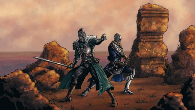 Обои картинки фото видео игры, dark souls, рыцари