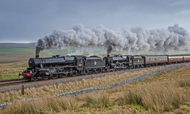 Обои картинки фото техника, паровозы, рельсы, паровоз