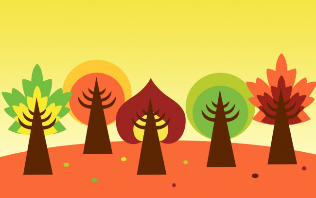 Обои картинки фото векторная графика, природа , nature, осень, деревья