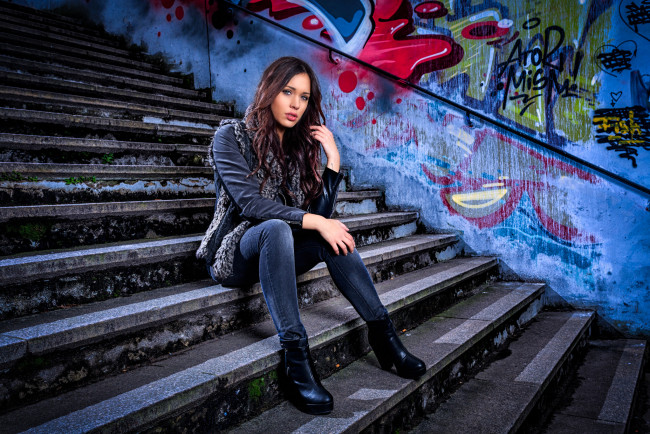 Обои картинки фото девушки, -unsort , брюнетки,  шатенки, лицо, взгляд