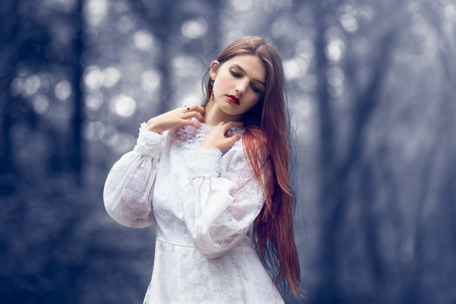 Обои картинки фото девушки, -unsort , рыжеволосые и другие, взгляд, лицо