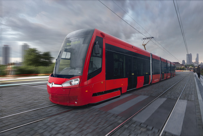 Обои картинки фото трамвай, техника, трамваи, город