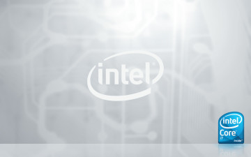 Картинка компьютеры intel фон логотип