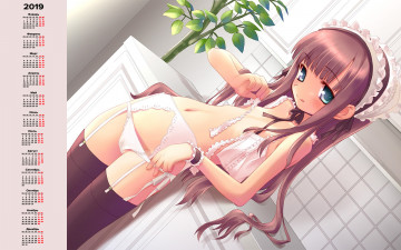 Картинка календари аниме девушка взгляд