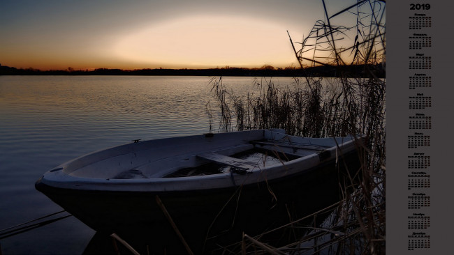 Обои картинки фото календари, техника,  корабли, водоем, лодка
