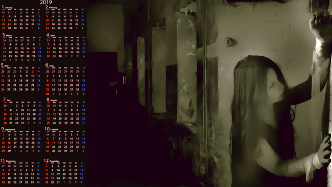 Обои картинки фото календари, фэнтези, девушка, бинт