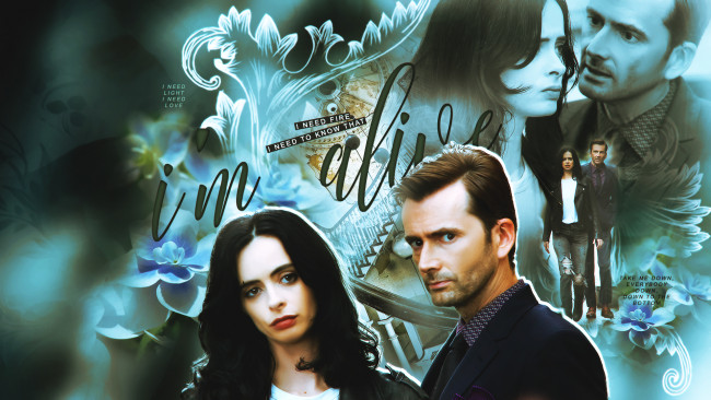 Обои картинки фото сериал jessica jones, кино фильмы, jessica jones, девушка, мужчина, фон, взгляд