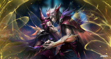 Картинка видео+игры league+of+legends rakan xayah пара