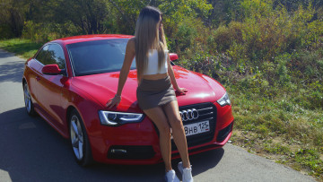 обоя автомобили, -авто с девушками, audi, a5