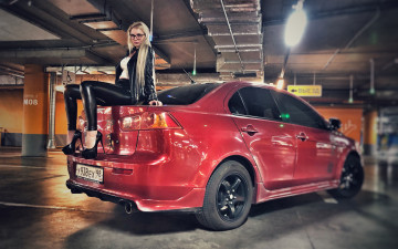Картинка автомобили -авто+с+девушками mitsubishi lancer