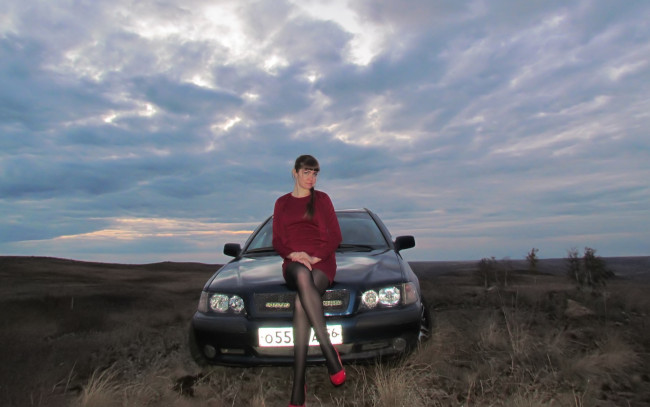 Обои картинки фото автомобили, -авто с девушками, volvo, s40, i