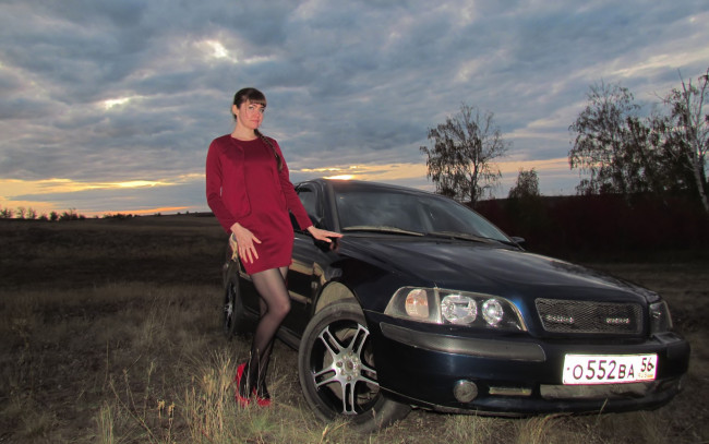 Обои картинки фото автомобили, -авто с девушками, volvo, s40, i