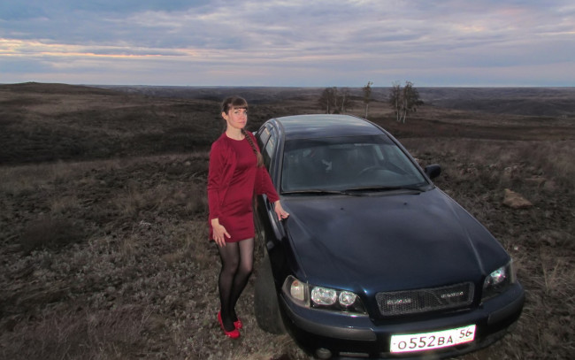 Обои картинки фото автомобили, -авто с девушками, volvo, s40, i