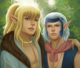 Картинка фэнтези эльфы друзья