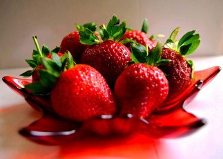 Картинка еда клубника +земляника ягоды спелая макро