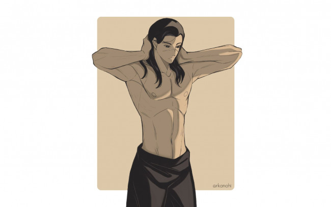 Обои картинки фото аниме, naruto, умино, ирука, торс