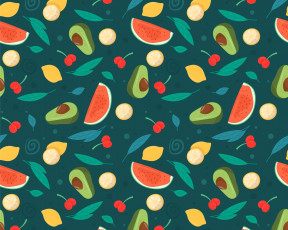 обоя векторная графика, еда , food, фрукты