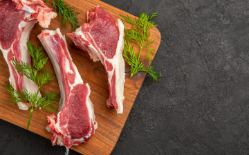 Картинка еда мясные+блюда укроп мясо ребра свинина