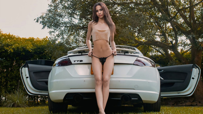 Обои картинки фото автомобили, -авто с девушками, красивая, девушка