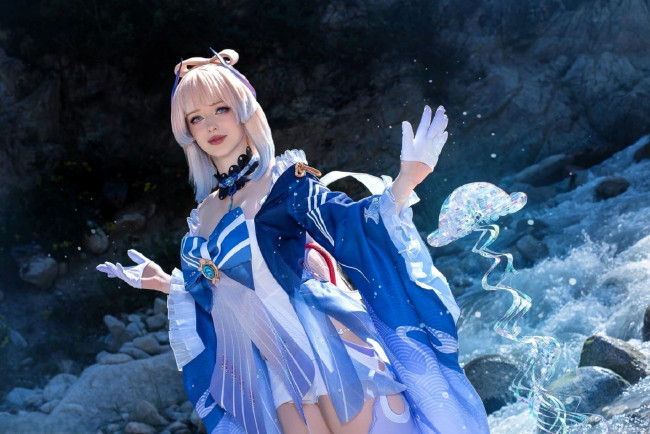 Обои картинки фото девушки, мария давыдова , lady melamory, образ, костюм, косплей, наряд, медуза, перчатки