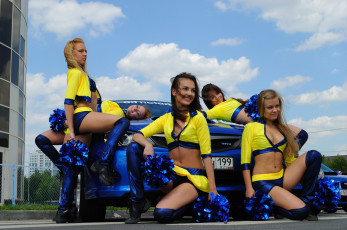 Картинка автомобили авто девушками