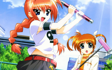 Картинка аниме mahou shoujo lyrical nanoha