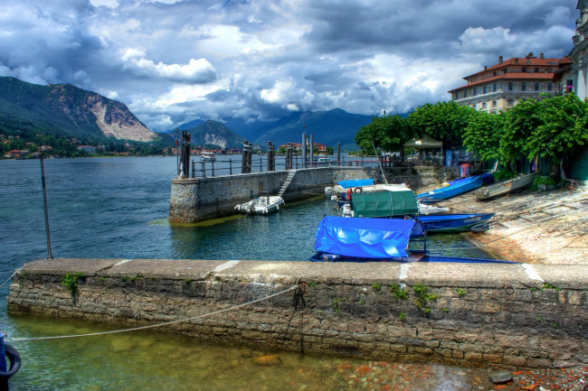 Обои картинки фото корабли, порты, причалы, стреза, пьемонт, италия